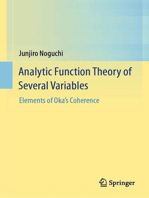cover image of Analytic Function Theory of Several Variables